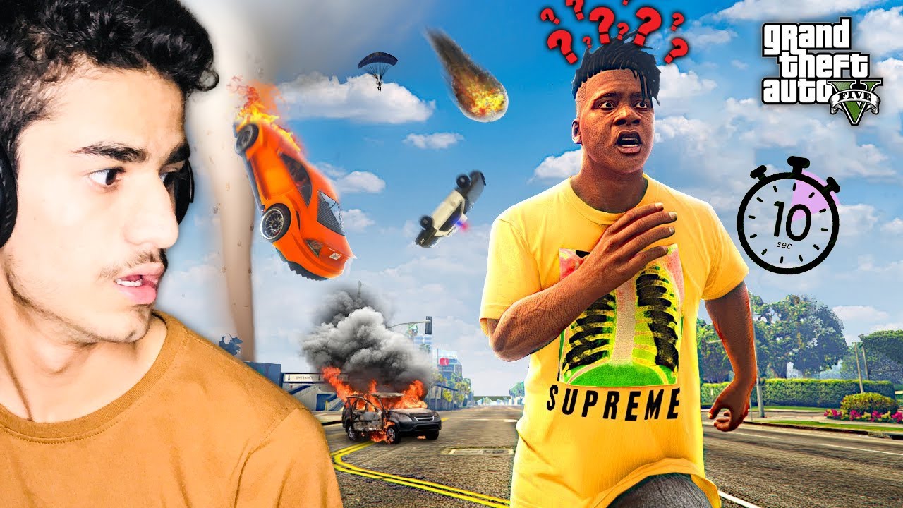 GTA 5 BUT THE WORL ENDS EVERY 10 SECONDS😱