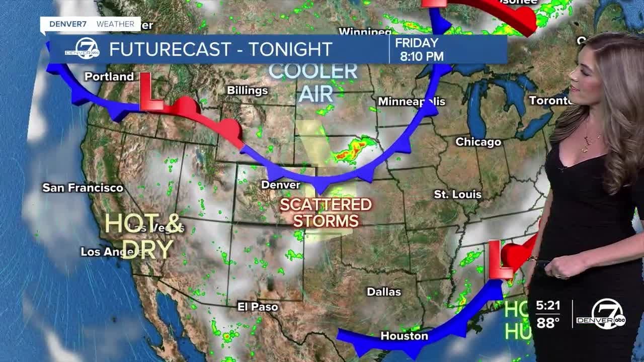 Much cooler with scattered storms in Denver metro this weekend - YouTube