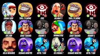 Subway Surf, Troll Quest TV Shows, Eyes The Horror Game, Mr Meat 2, Evil Nun, Scary Teacher 3D...