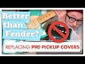 How to Replace P90 Pickup Covers - Fender Mustang 90 & Fender Noventa Easy Guitar Mod