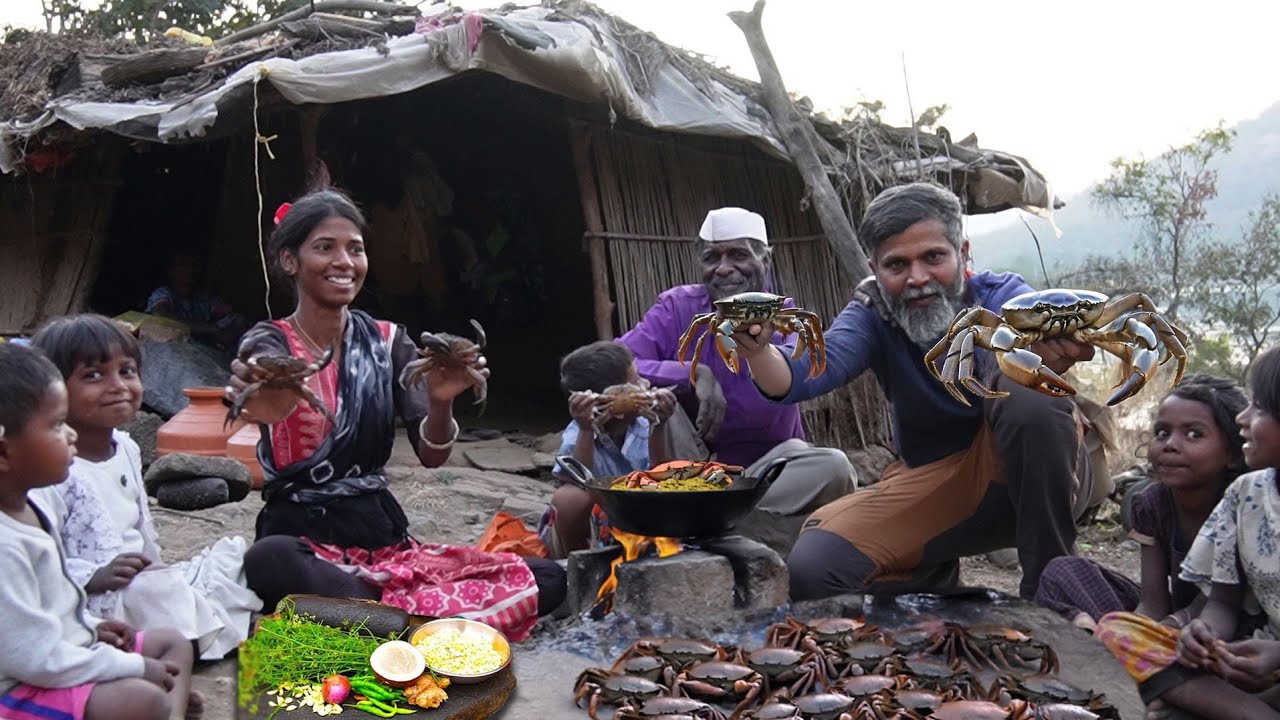 या रजनीचा हाताचे 'चुलीवरचे चवदार खेकड्याचे कालवण' खायला (short film )