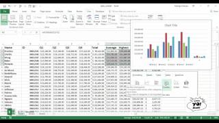 Microsoft Excel 2016 Quick Analysis