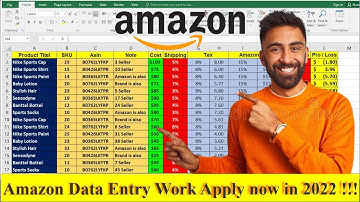 Creating a Amazon Product Record Sheet in Excel | Excel For Amazon Data Entry | Mateen Tech
