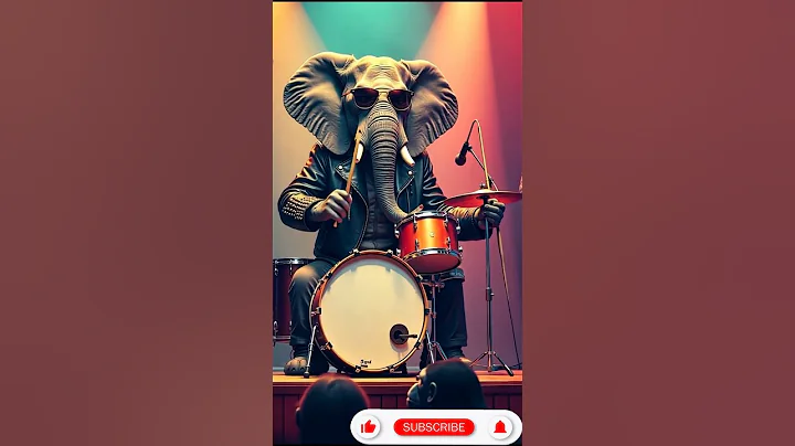 Adorable Elephant Learns to Play the Drums!  #Elephants #shorts