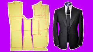 HOW TO DRAFT SUIT PATTERN THE EASIEST WAY pt[1] #Coat #suit #blazer #pattern #diy