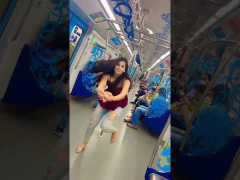 Girl Dances for Insta Reel at Metro Station
