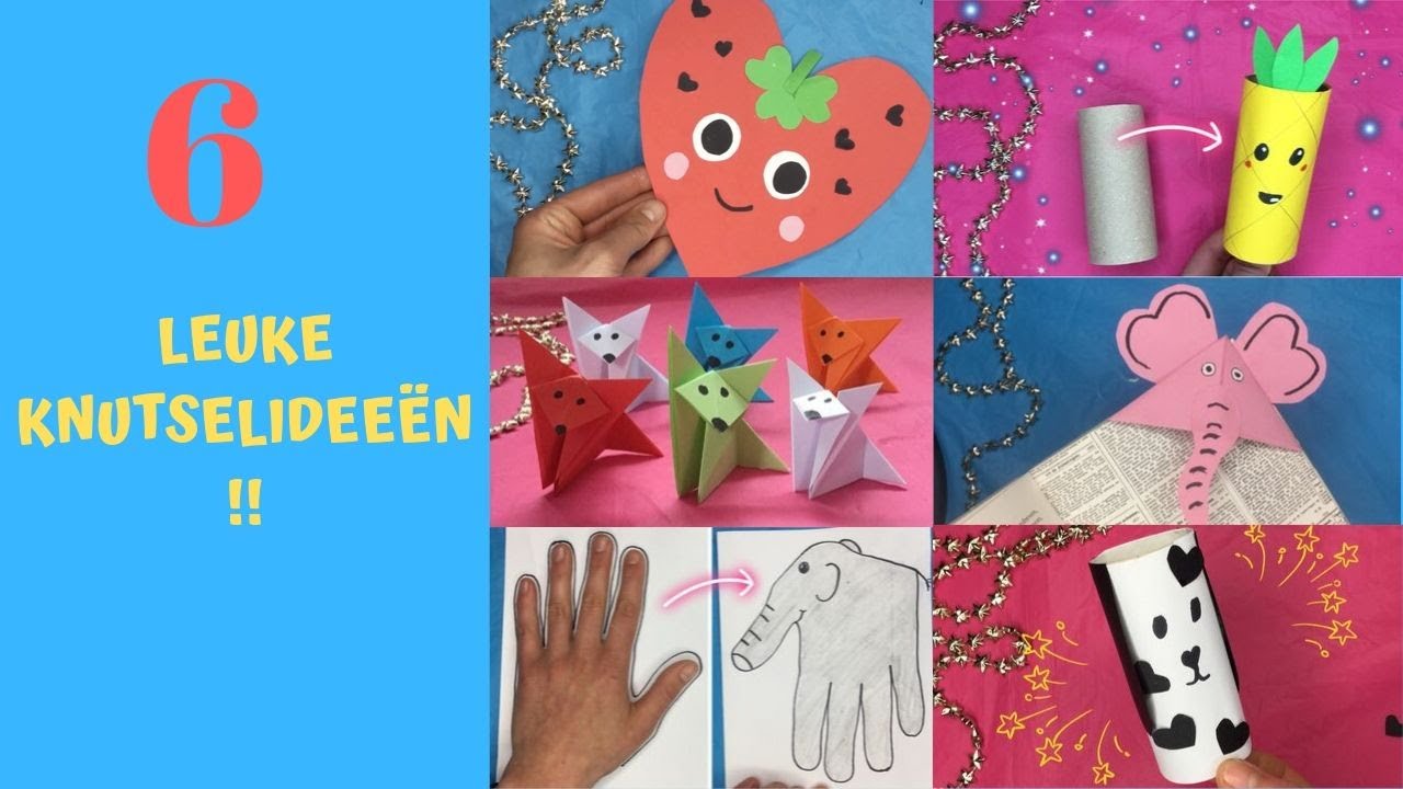 Hedendaags ☆ 6 LEUKE KNUTSELIDEEËN ☆ MAKKELIJK KNUTSELEN MET PAPIER XU-59