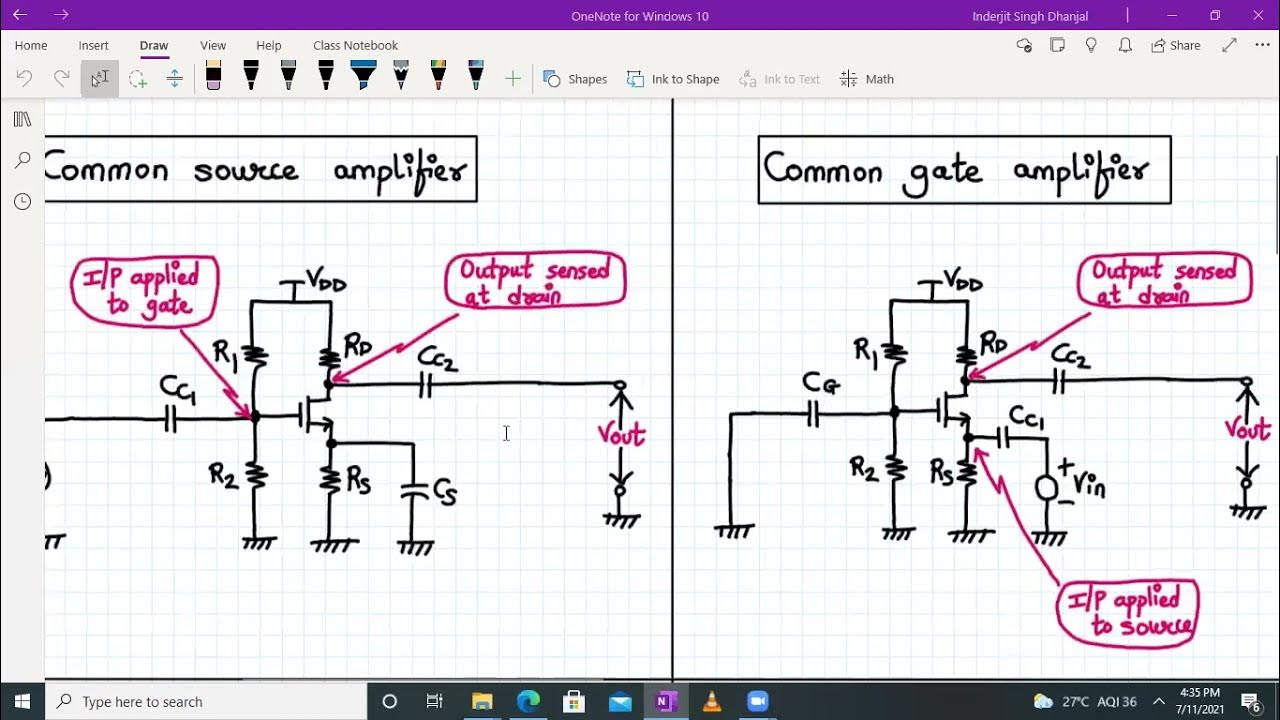 Comparison of Discrete CS, CG and CD amplifier - YouTube