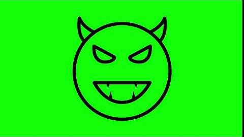 Animated Devil Icon on Green Screen With Pop-up Sound