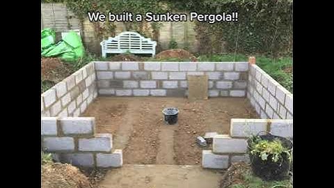 Our DIY Sunken Pergola #hometransformation #shorts