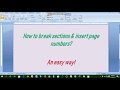 How to break sections and insert page numbers (Amharic Tutorial)
