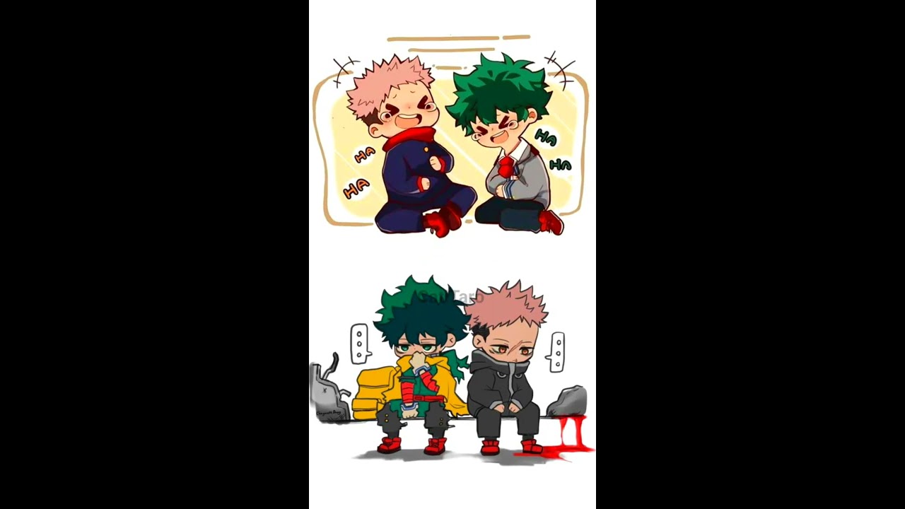 Poor Deku And Yuji Anime Short Memes Mha Jujutsukaisen