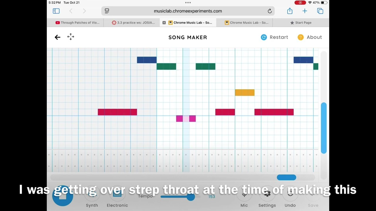 Through patches of violet but it’s in chrome music lab