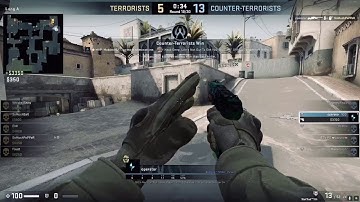 CS:GO-AWP flick, quick no-scope headshot through box