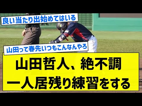 【報われてほしい】山田哲人絶不調、一人居残り練習をする【5chまとめ】