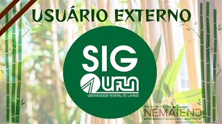 Cadastro de usuário externo no SIG