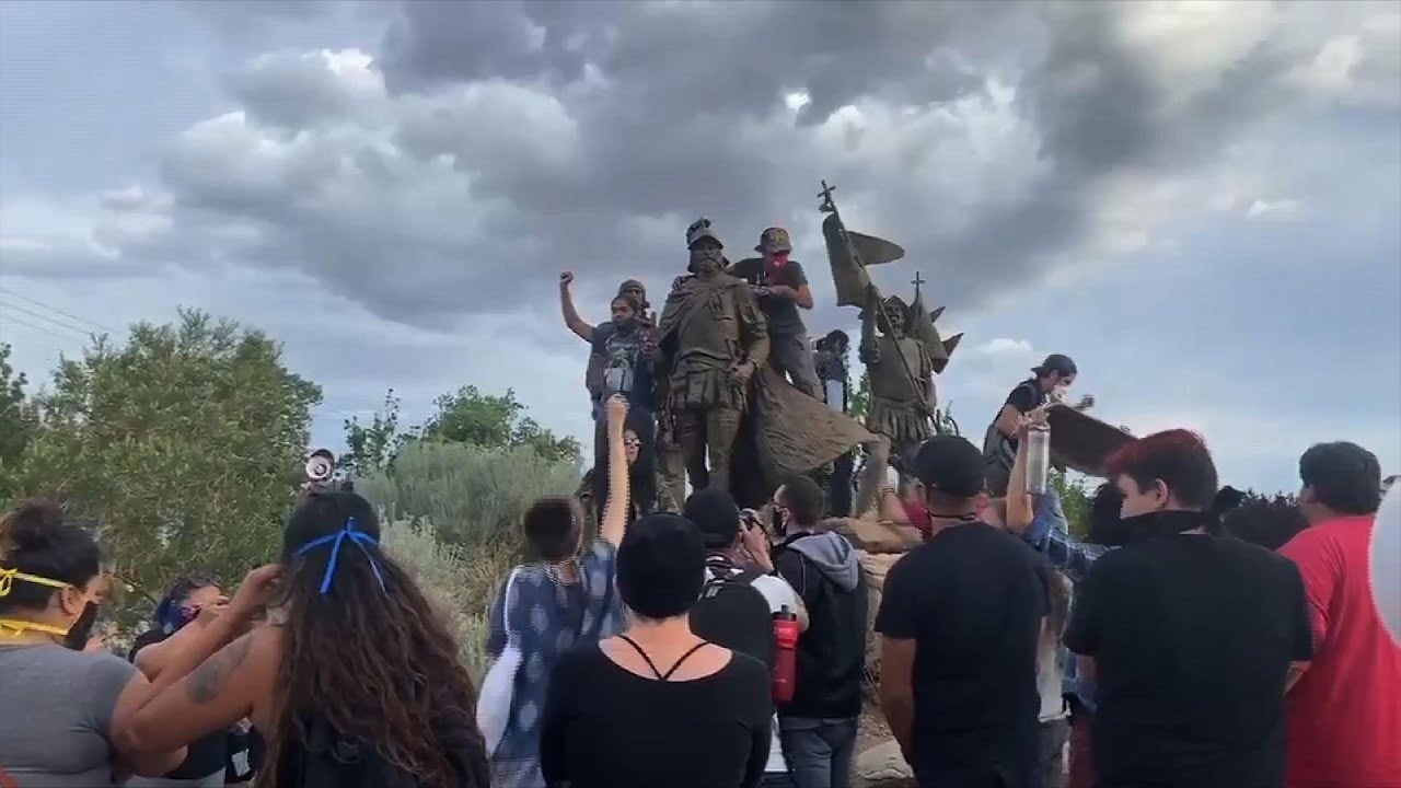 Man arrested in shooting during Albuquerque statue protest