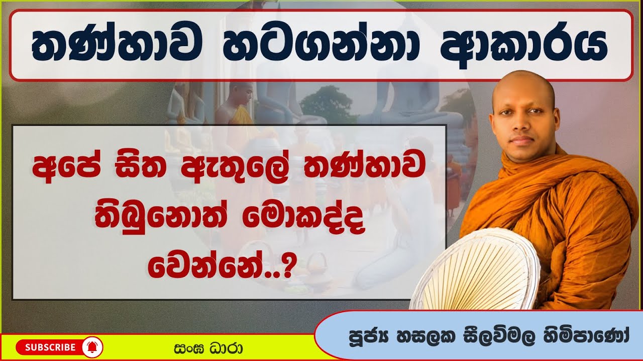 තණ්හාව හටගන්නා ආකාරය | Hasalaka Seelavimala Thero | හසලක සීලවිමල හිමි | Darma Deshana
