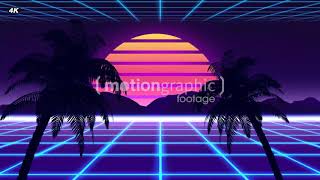 80s Retro Background 4K - Motion Graphic
