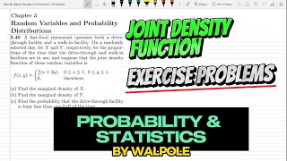 3.40: Joint Probability Distribution |Probability & Statistics for Engineers & Scientists by Walpole