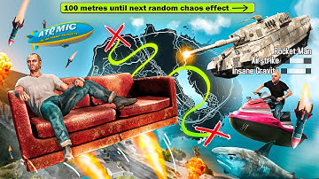 Every 100 Metres Causes Random CHAOS Effect! Can I Cross GTA 5? #3