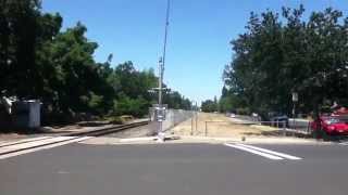 ACE train and UP train in Pleasanton