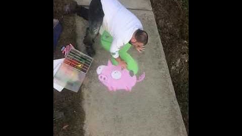 Gir and Piggy: Invader Zim Fan chalk
