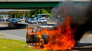 Pre Arrival FULLY INVOLVED TOW TRUCK FIRE Brick New Jersey 5/30/24