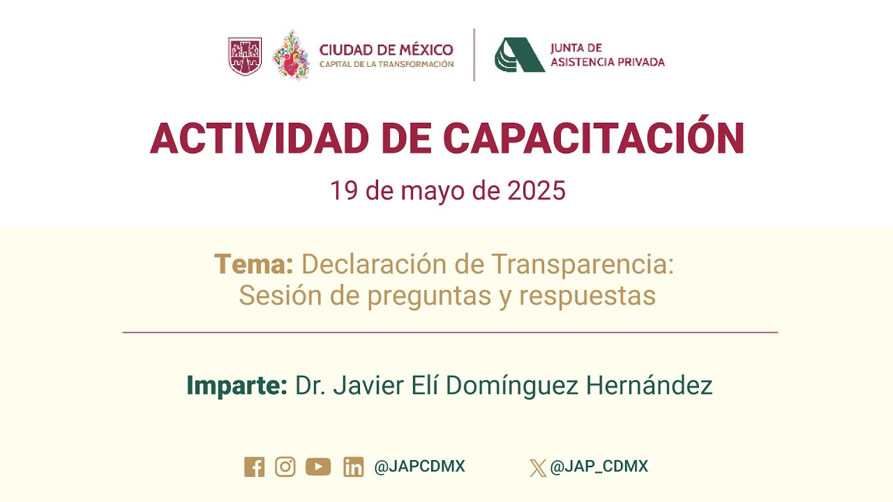 Declaración de Transparencia: Sesión de preguntas y respuestas.