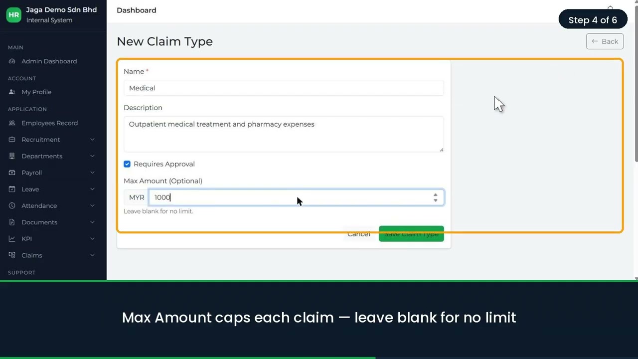 Setting up Claim Types