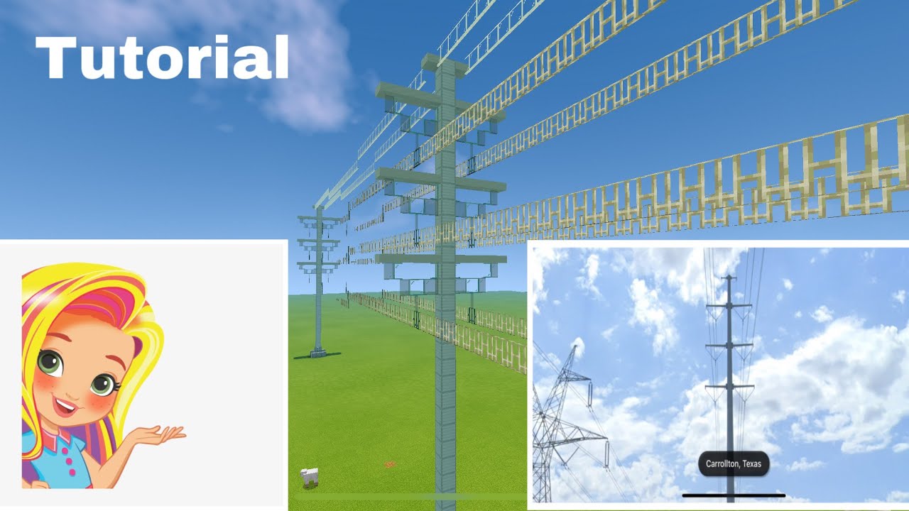 How To Build A Transmission Pole (#2) [Minecraft Tutorial]