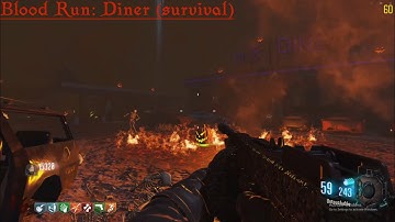 Call Of Duty Black Ops 3 Custom Zombies (Blood Run: Diner (survival)) Full Map N Easter Egg Guide!