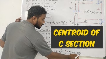 Centroid of C section | Centroid of Channel Section | Engineering Mechanics | Strength of Materials