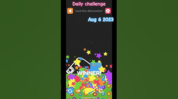 Squiggle drop - daily challenge Aug 6 2023 | load the dishwasher #applearcade #squiggledrop