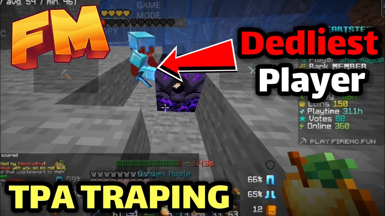 TPA TRAPING IN FIRE MC SERVER @1PSD1 SERVER II HEARTSTEAL TPA TRAPING ...