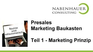 Nabenhauer Consulting: Instrumente des PreSales Marketing - Teil 1 des PreSales Marketing Baukastens