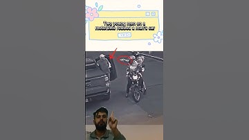 Dua pemuda naik motor merampok mobil seorang pria #cctv #seram