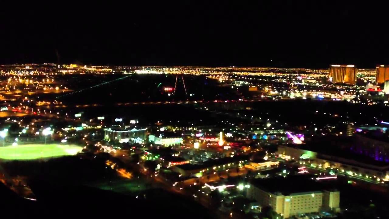 CE560XL Night Landing Runway 19R KLAS (HD)