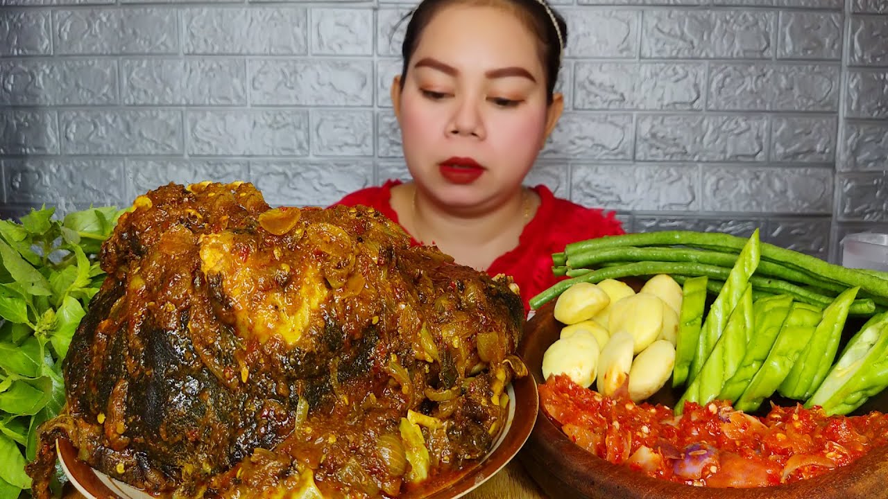 Kelenger⁉️gulai kepala kambing 2kg sambal bawang,jengkol muda,lalapan Mukbang