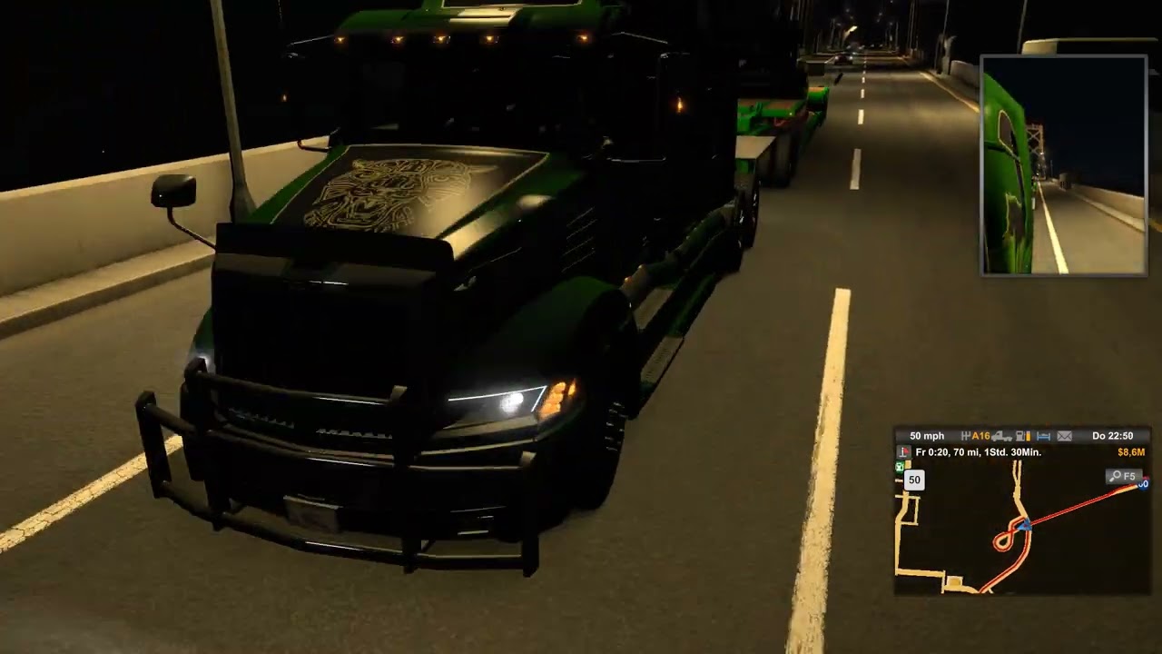 American Truck Simulator Bagger transport.