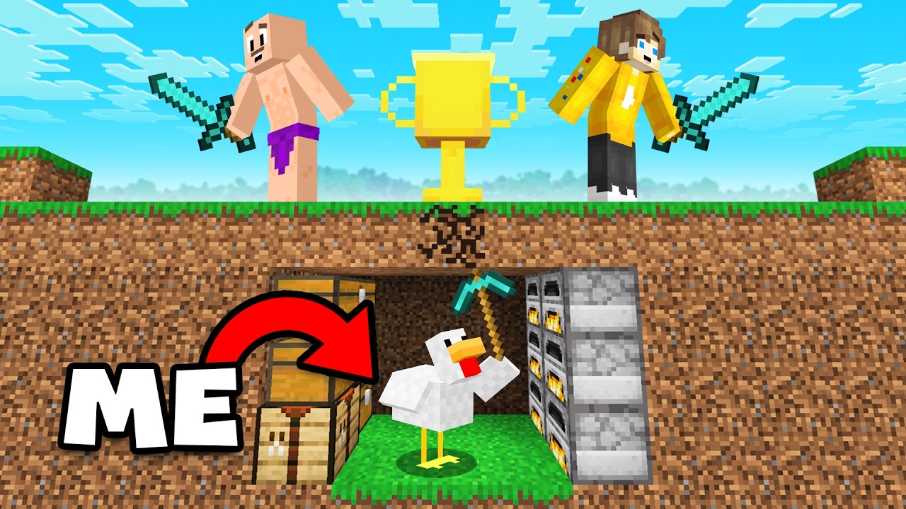 Minecraft Hunter vs Speedrunner but I Secretly SHAPESHIFT..