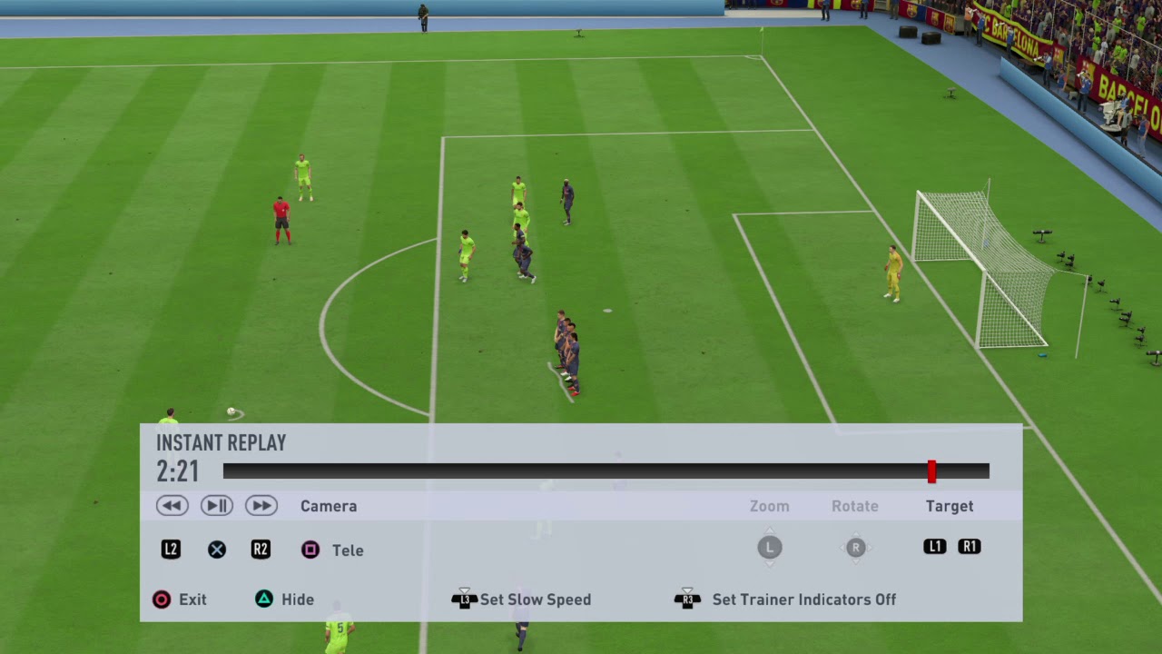 Messi free kick goal instant replay