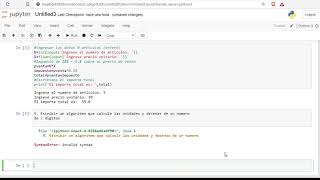 ESTRUCTURAS SECUENCIALES en Python (anaconda3) - Ejercicios 7&8