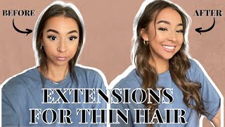 TRYING OUT HAIR EXTENSIONS FOR SUPER THIN HAIR | *mhot hair extensions review*