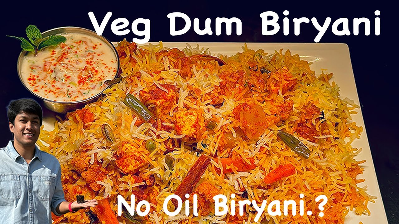 Healthy Veg Biryani Recipe 😱 | LessOil Biryani |Restaurant Style Veg Dum Biryani | Powerchef Pranav