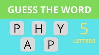 Guess the Jumbled Word by Using the Hint! – Easy – Part 1