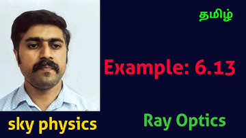 Example 6.13 || Ln 6||Ray Optics|| STD 12 Physics ||sky physics
