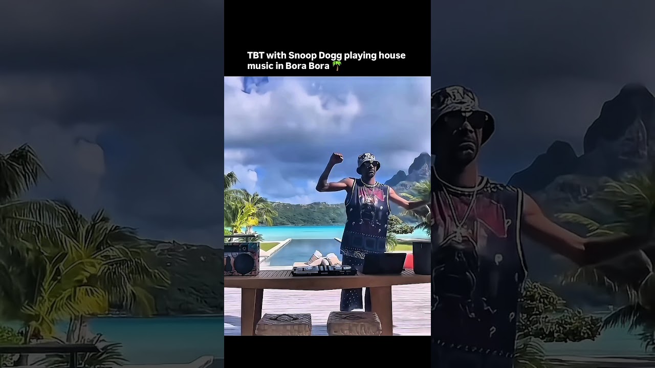 Snoop Dogg playing House Music in Bora Bora 🌴 #housemusic #dancemusic #edm #dj #snoopdogg