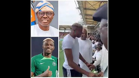 "Super Eagles star, Victor Osimhen, meets with Governor of Lagos State, Babajide Sanwo-Olu. #shorts
