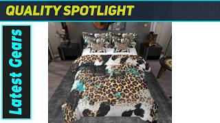 Manfei Queen Leopard Print Comforter Set: Stunning Wild Style for Your Bed!